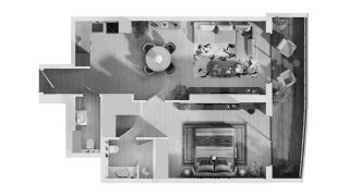 Apartment floor plan, 1 bedroom in Mag 777 No. 11021
