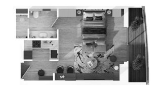 Apartment floor plan in Mag 777 No. 11018